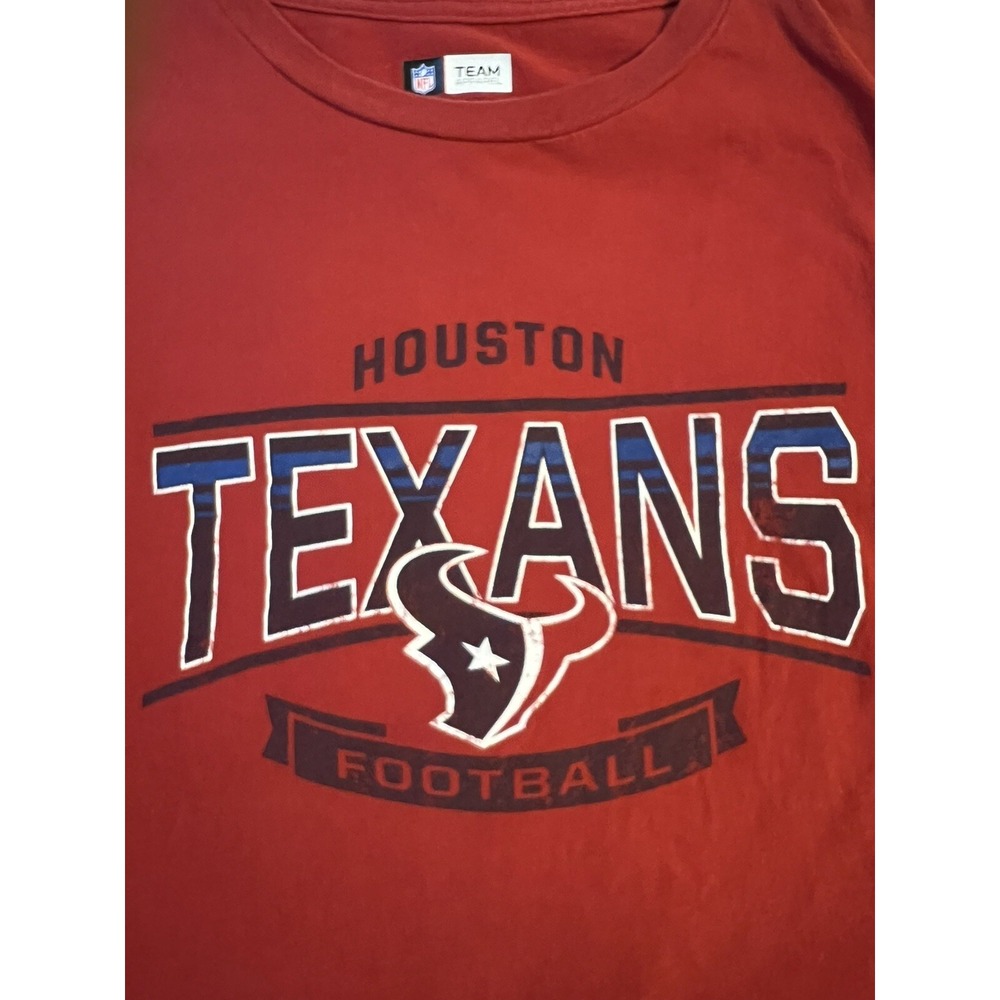 Houston‎ Texans Shirt Mens 2XL Red Cotton T-Shirt Football NFL Team Apparel Tee